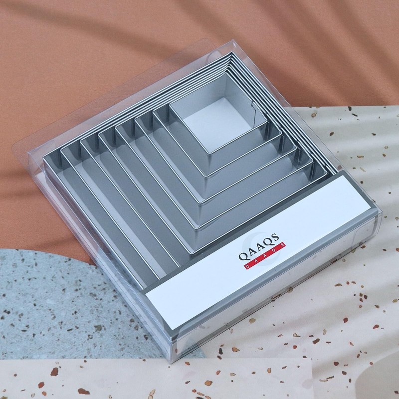 Square Cookie Cutter Set 8-Piece 1.5" to 5" by QAAQS Square gallery