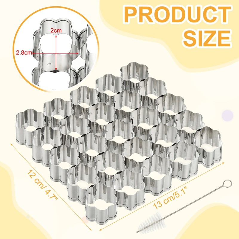 Flower Cracker Cutter, Flower Cookie Cutter, Fondant Making Silver gallery
