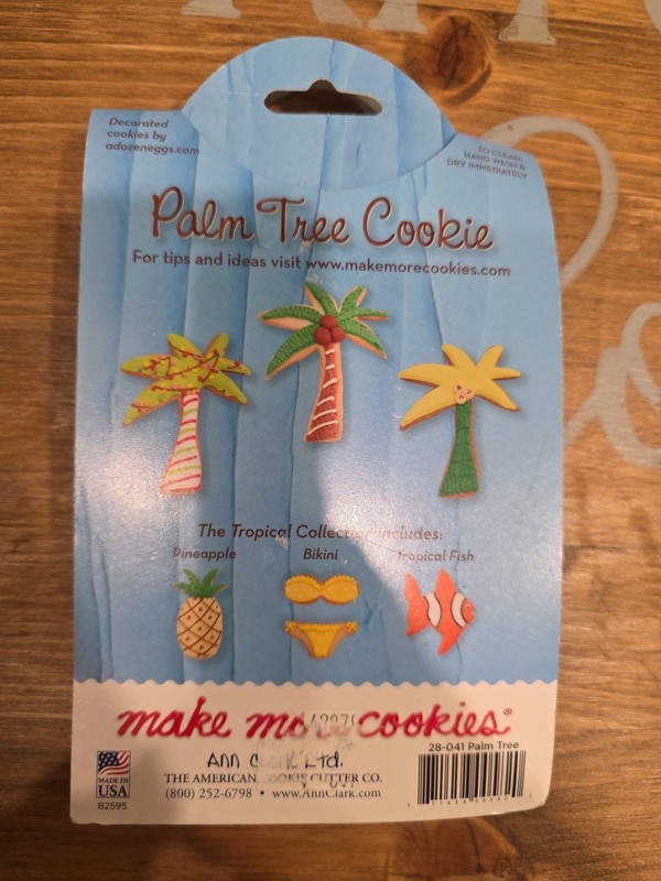 NEW Ann Clark Palm Tree Tropical Collection Metal Cookie Cutter gallery