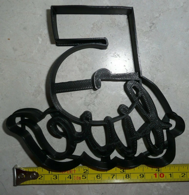 NUMBER FIVE 5 WITH WORD LETTERED BIRTHDAY ANNIVERSARY COOKIE CUTTER USA PR2406 gallery