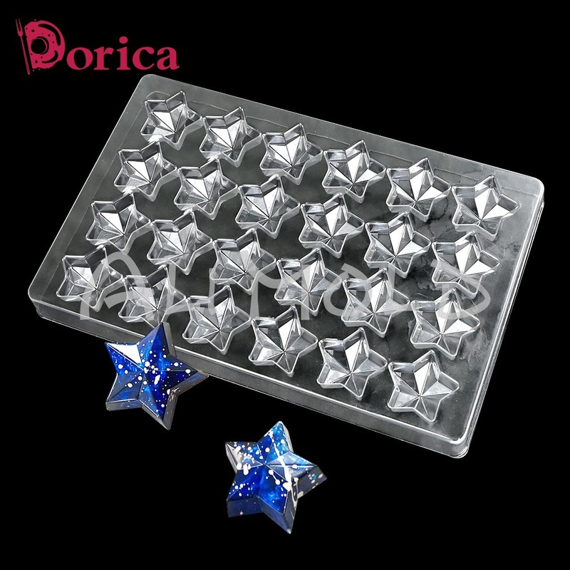 Star Chocolate Bar Mold Professional Plastic Mould Buttercream Confectionery