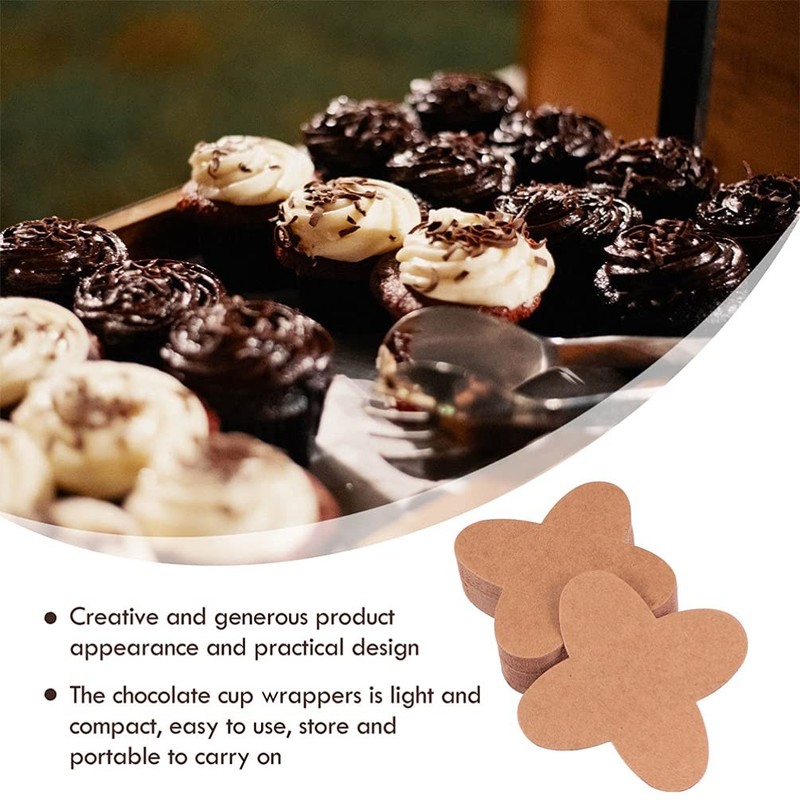 Chocolate Paper Candy Cups Truffle Wrappers Liners Muffin Tins Khaki 200 PCS gallery