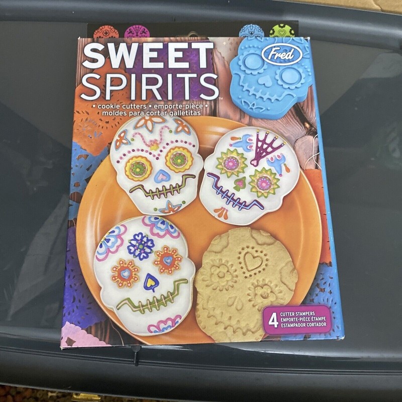 Fred & Friends Sweet Spirits Kooky Creepy Sugar Skull Cookie Cutters Stampers gallery