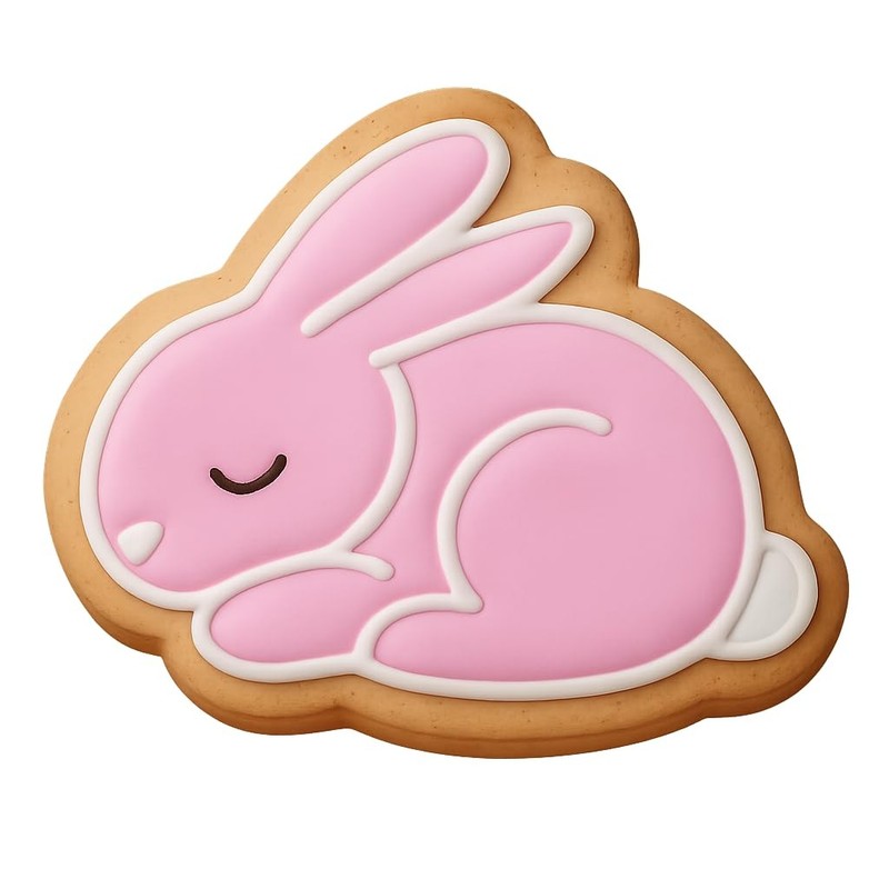 Sleeping Bunny Cookie Cutter & Stamp – 4×3.2 Fun Kitchen Baking