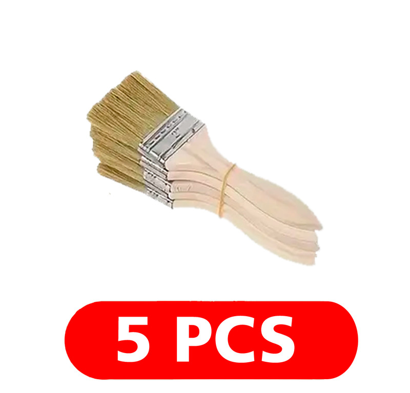 5Pcs BBQ Brush BBQ Basting Brush for Grill Pastry Brushes with Long Wooden Ha…
