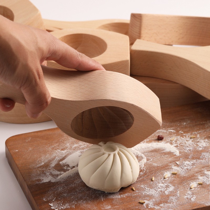 Solid Wood Steamed Bread Mold Pasta Bag Steamed Stuffed Bun Pastry Mold gallery