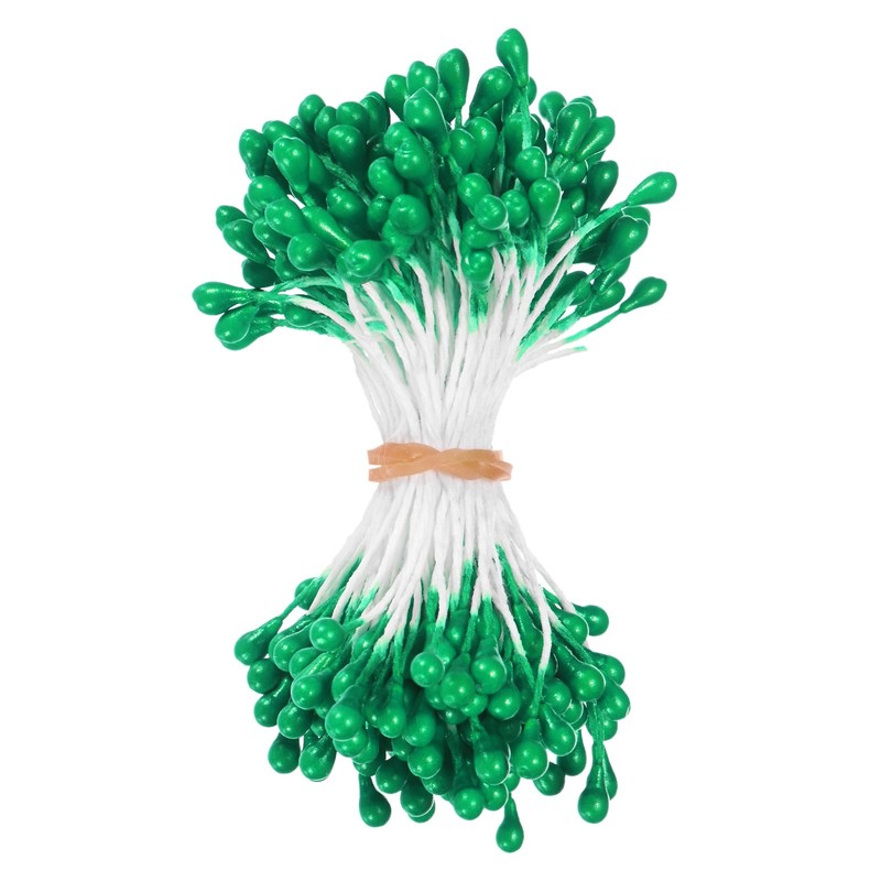 150-Piece 5mm Artificial Pearl Flower Stamens for DIY [Green]