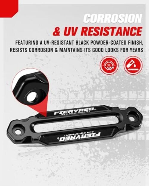 Winch Hawse Fairlead 10 Inch Aluminum Fairlead for Synthetic Rope, Suitable gallery