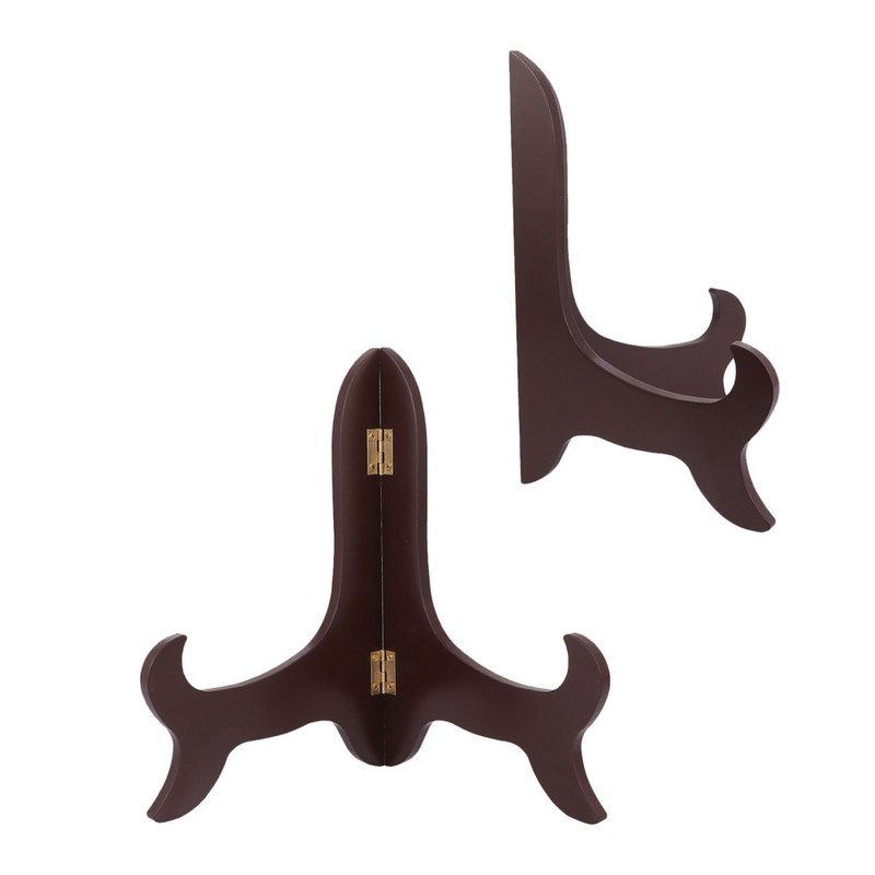 2pcs Cookbook Stand for Kitchen Counter: Foldable Recipe Holder - 9 Inch Wood gallery