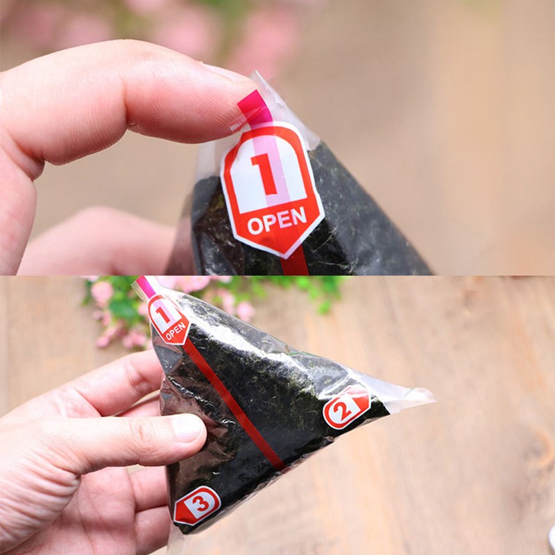 20Pcs Double Layers Triangle Rice Ball Packing Bag Seaweed Onigiri Sushi Bag gallery