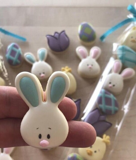 1 Dozen 12 Mini Rabbit Bunny Head Face Cookie Cutter 1.75'' Metal Easter Basket gallery