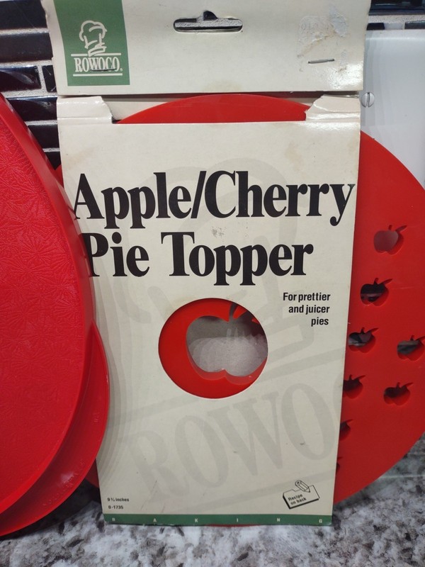 Nordic Ware & Rowoco Pie Top Cutters 3 patterns: Hearts, Lattice, Apples gallery