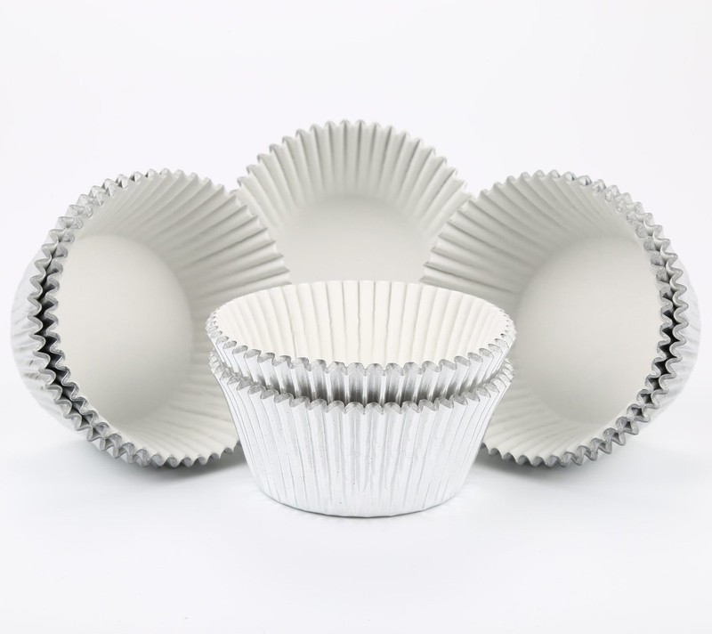 Gifbera Standard Silver Foil Cupcake Liners Metallic Paper Muffin Baking Cups... gallery