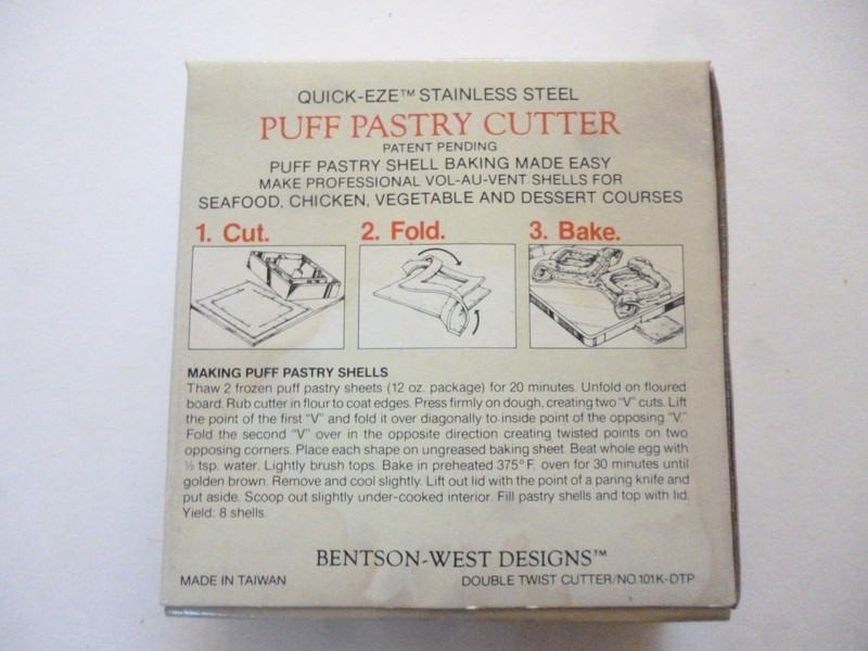 Quick-Eze Stainless Steel Double Twist Cutter Puff Pastry Made Simple 4"x 1 1/2" gallery