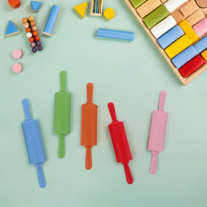 5 Pcs Play Rolling Pin for Kids Toddler Baking Set Cooking Child Sized gallery