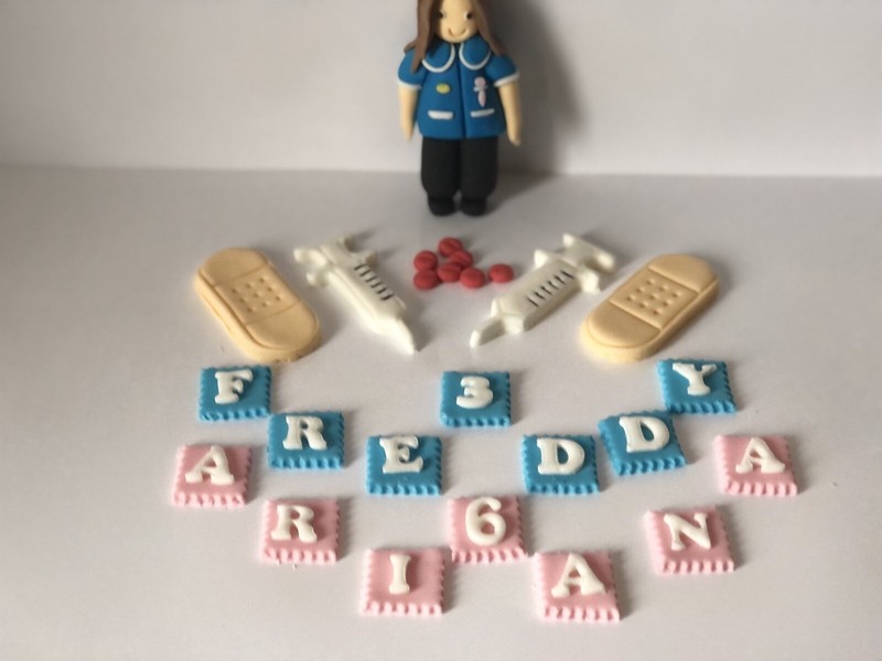 Nurse doctor sister hospital medication personalised 3D cake topper decoration gallery
