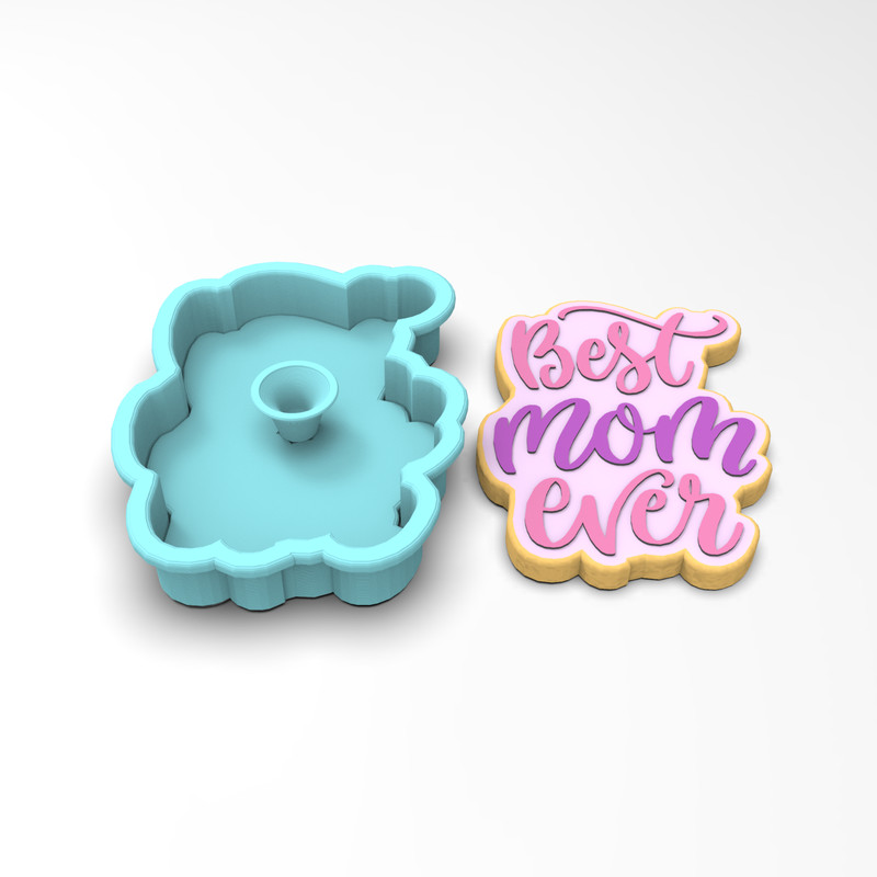 Best Mom Ever Cookie Cutter & Stamp | Mother's Day Mom Love gallery