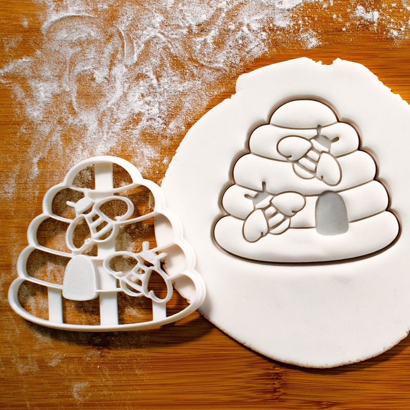 Bee Hive with Bees Cookie Cutter -beekeeper apiculturist honey apiculture apiary