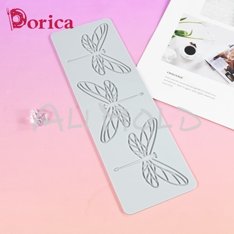 Dragonfly Silicone Lace Mat Handmade Insect Sugarcraft Chocolate Mould Diy gallery