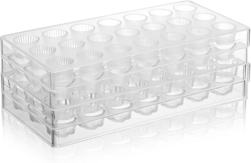 4 Pack 87 Grids Polycarbonate Chocolate Mold, Candy Making Mold, DIY Mold Cookie gallery