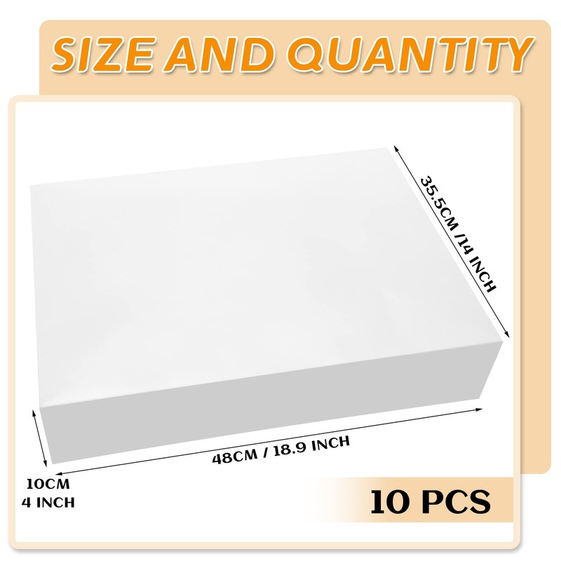 10 Pack 19 x 14 x 4 Inch Cake Box, Cardboard Cake Boxes, Large Rectangle Boxe... gallery