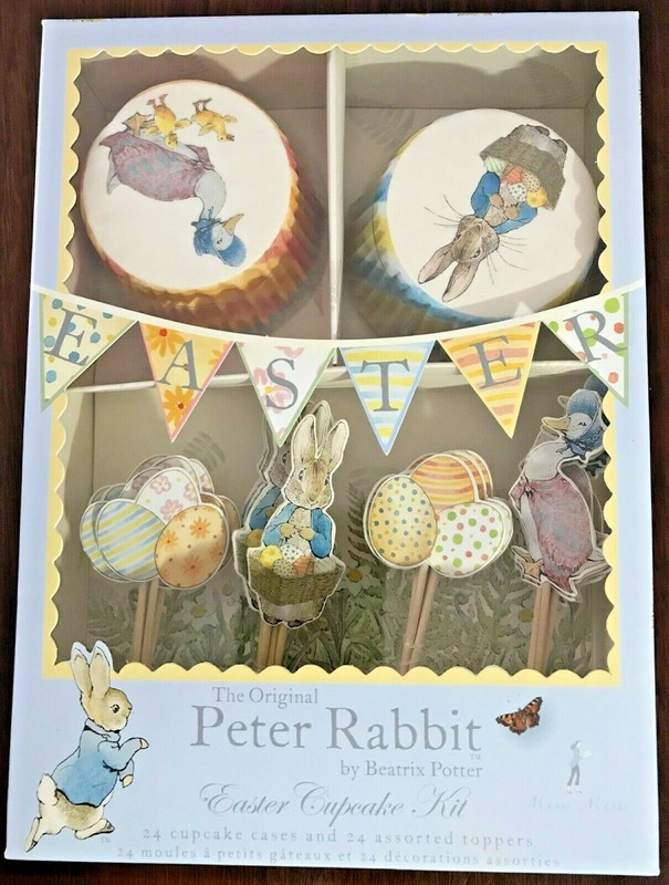 New Peter Rabbit Easter Cupcake Kit – 24 Cupcake Cases and 24 Toppers