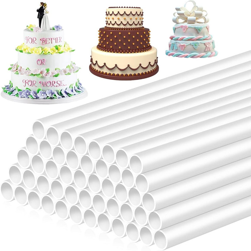 DOERDO 50Pieces Cake Dowels for Tiered Cakes, 0.5 Inch Diameter Support Rods for gallery