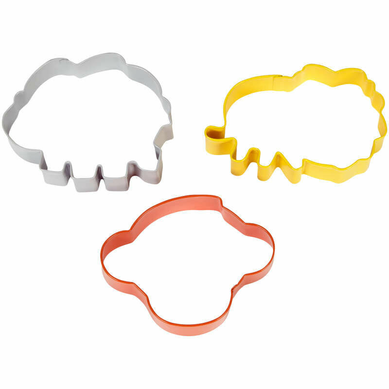 Wilton Metal Cookie Cutter Set - New - Elephant, Lion, Monkey gallery