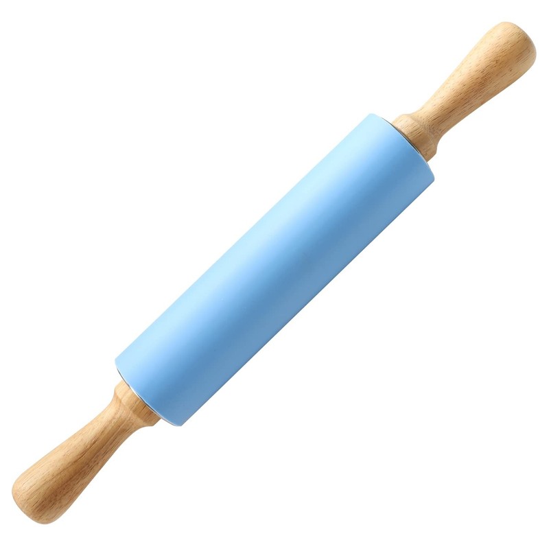 HONGLIDA 15-inch Silicone Rolling Pin for Baking, 15-INCH Bakers, Blue