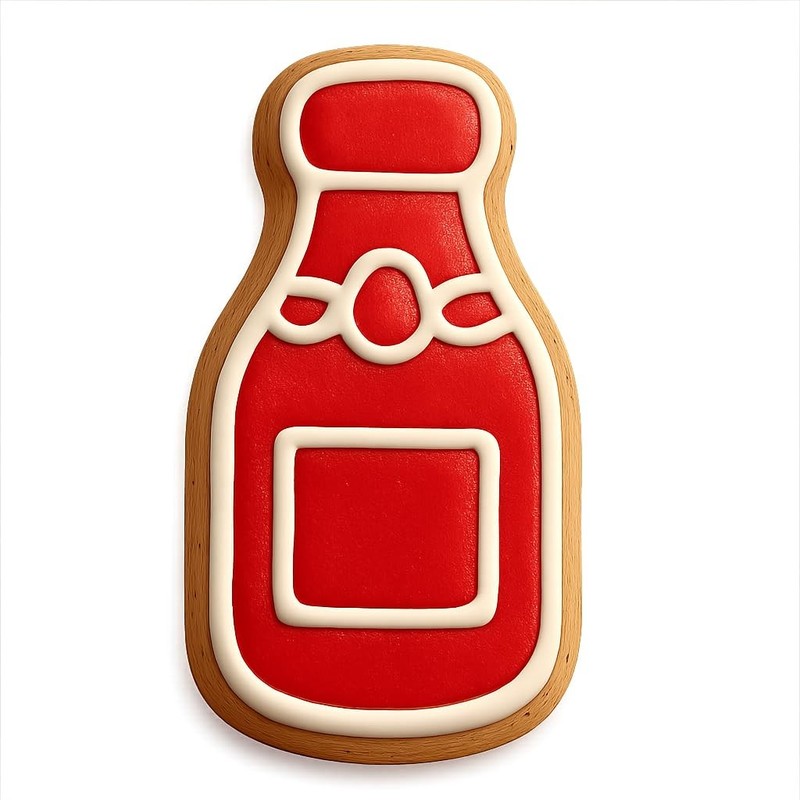 Vintage Champagne Bottle Cookie Cutter & Stamp – 4×2.2