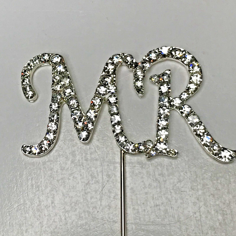 Mr & Mrs Imitation Diamond Cake Topper gallery