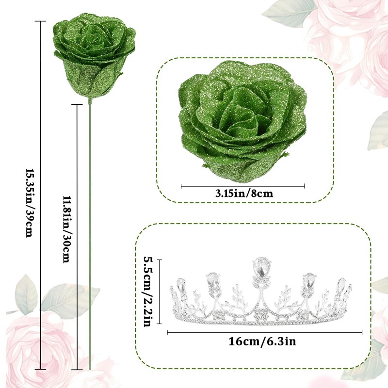 Waipfaru Glitter Roses Bouquetbirthday Gifts For Women Momdiy Fake Flowers gallery