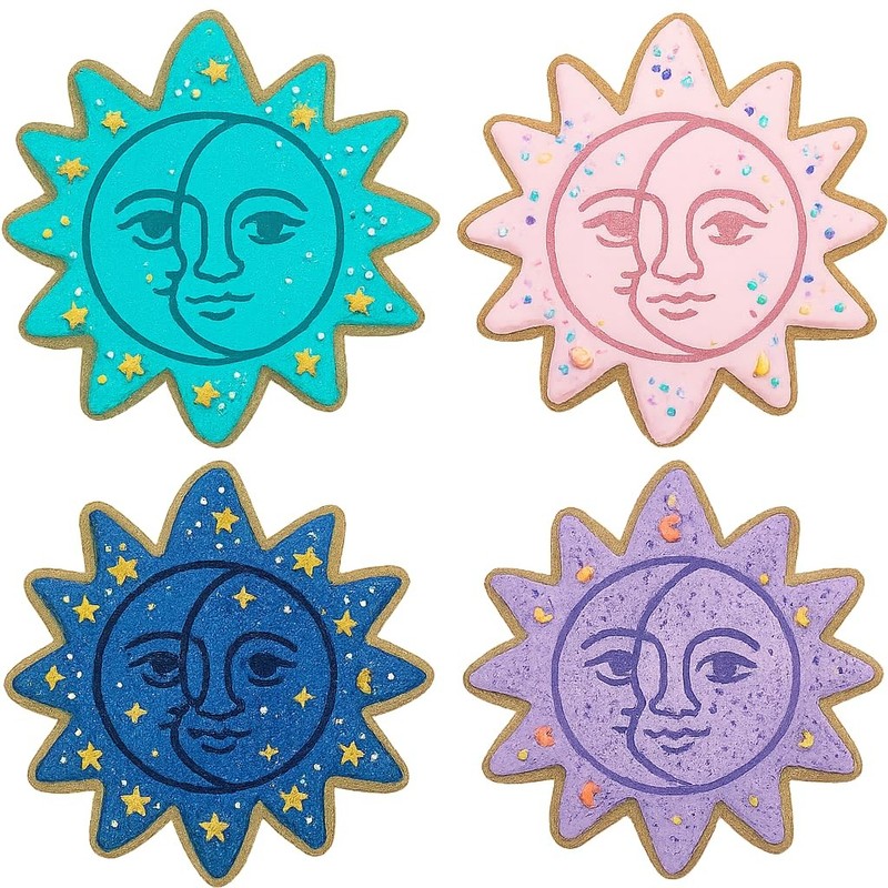 Celestial Sun and Moon Cookie Cutter & Stamp - 4x4" Heavenly Design for Lunar... gallery