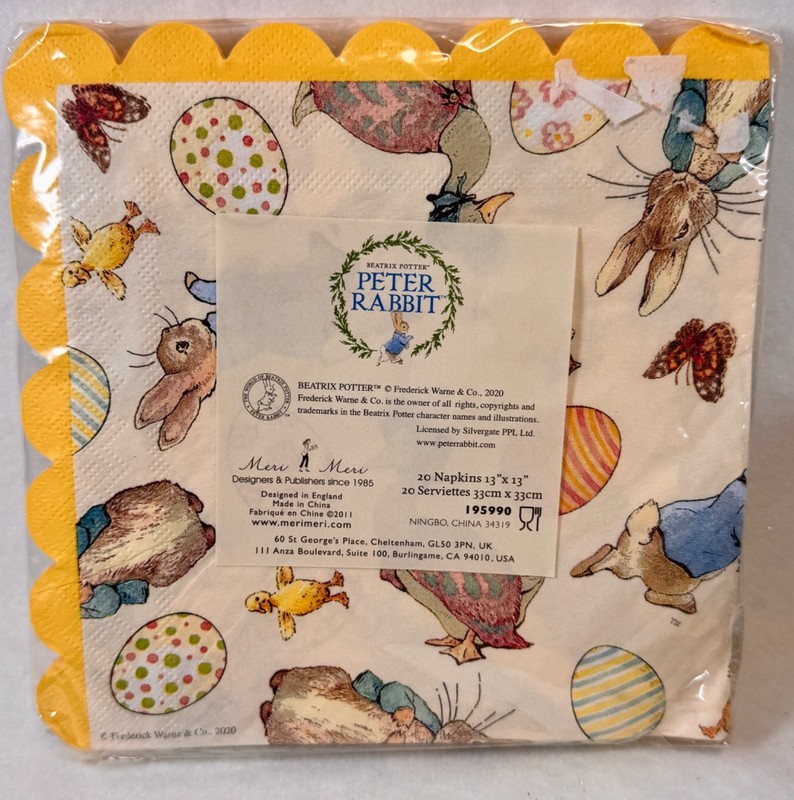 Peter Rabbit Beatrix Potter Easter Cupcake Kit 24 Toppers & Liners & Napkins gallery