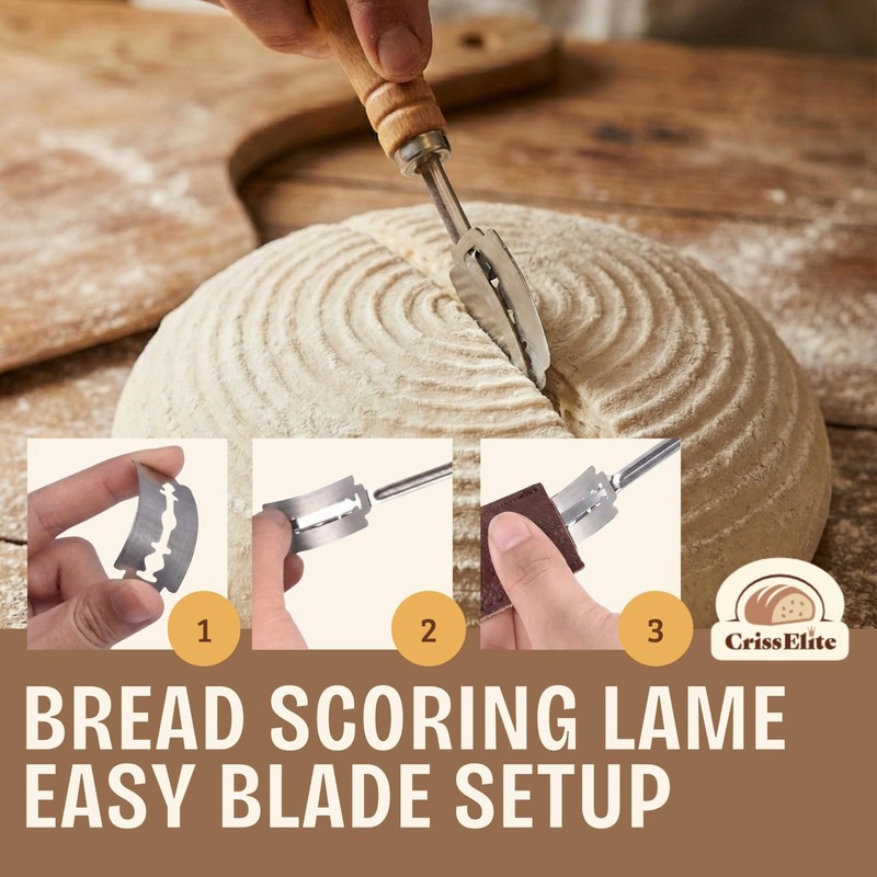 Complete Sourdough Starter Kit with Glass Jar, Banneton Baskets & Baking Tools gallery
