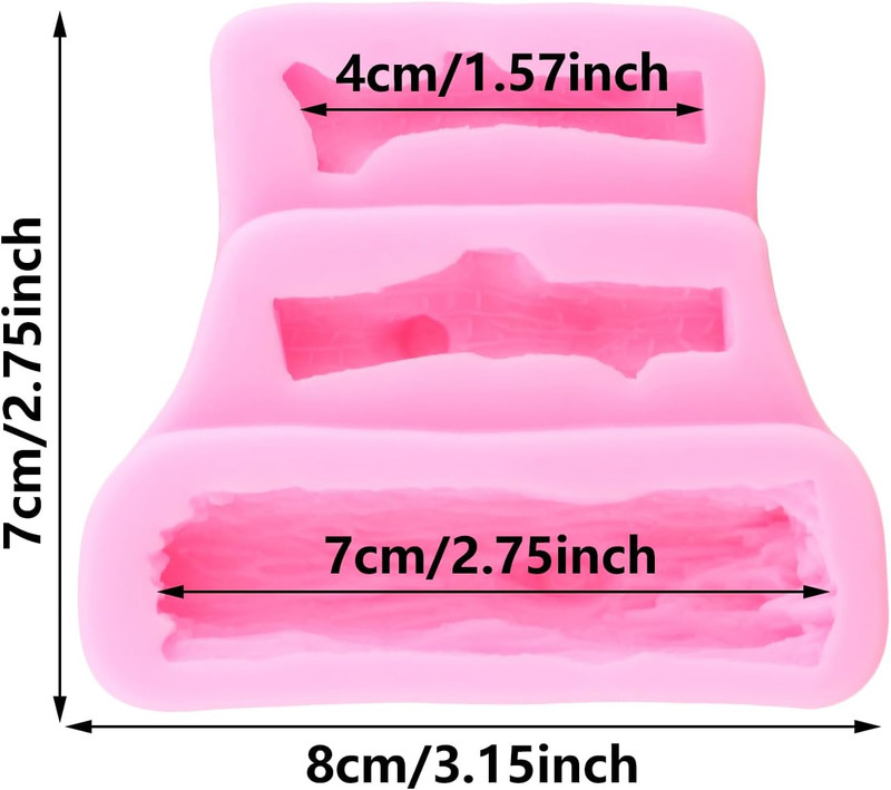 Tree Trunk Silicone Molds Woodland Stump Fondant Mold for Cake Decorating Cupcak gallery