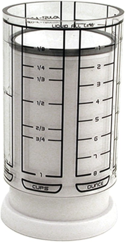 1 Cup Adjust-A-Cup, Plastic, White