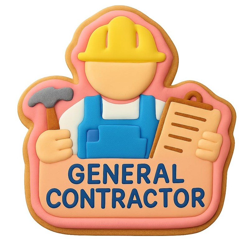 Clipboard Holding General Contractor Cookie Cutter & Stamp, Fondant & C - 3.7x4" gallery