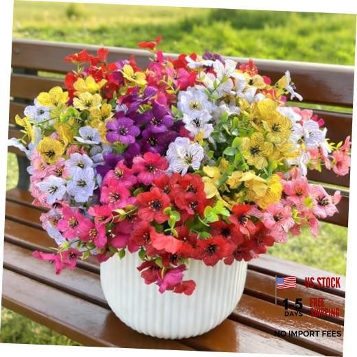Artificial Flowers for 24 Bundles Hot Pink, Yellow, Purple, Red, White, Pink