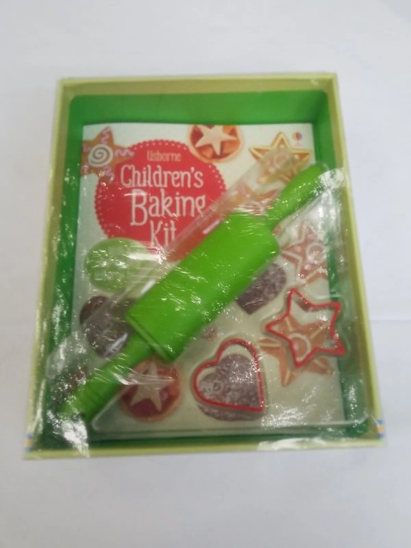 Usborne Childrens Baking Kit, Rolling Pin, Cookie Cutters And Instruction…