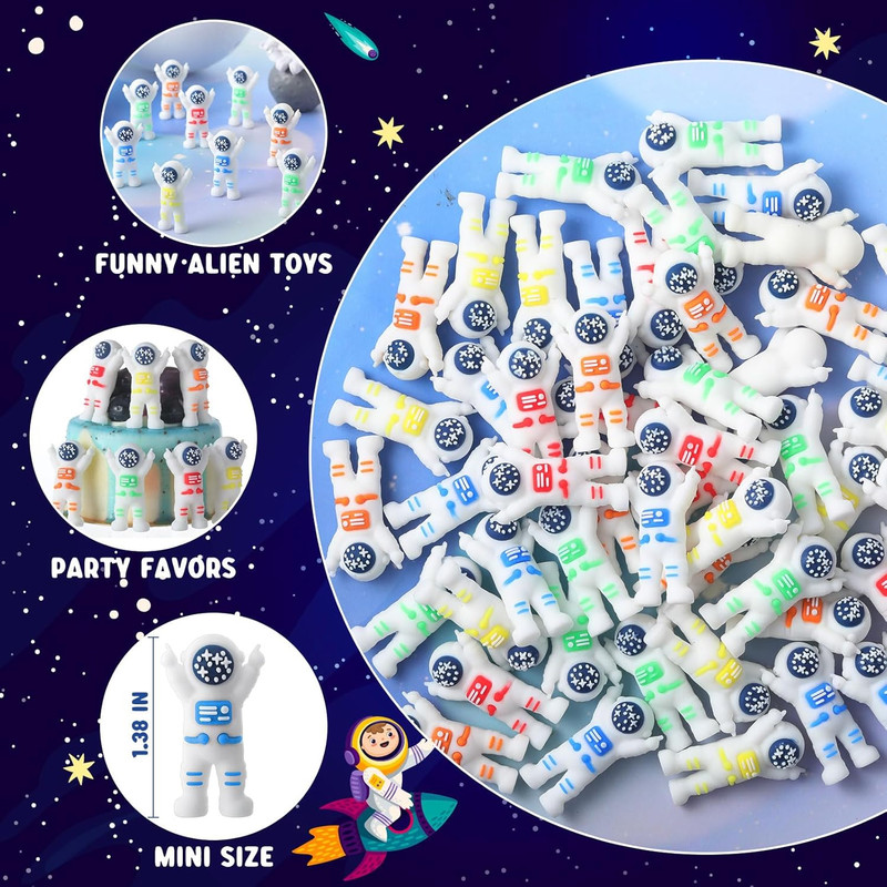 50 Pcs Mini Astronaut Figurines, Miniature Astronaut Toy Spaceman Figures for Ki gallery