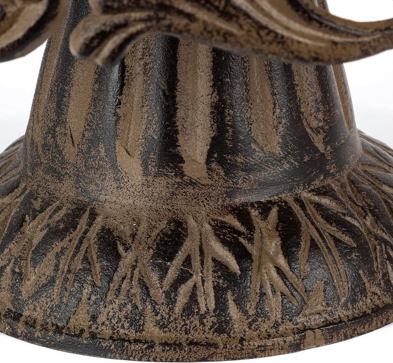 Glass Domed Cake Pedestal with Acanthus Leaf Ornate Brown Metal Base and Cream C gallery
