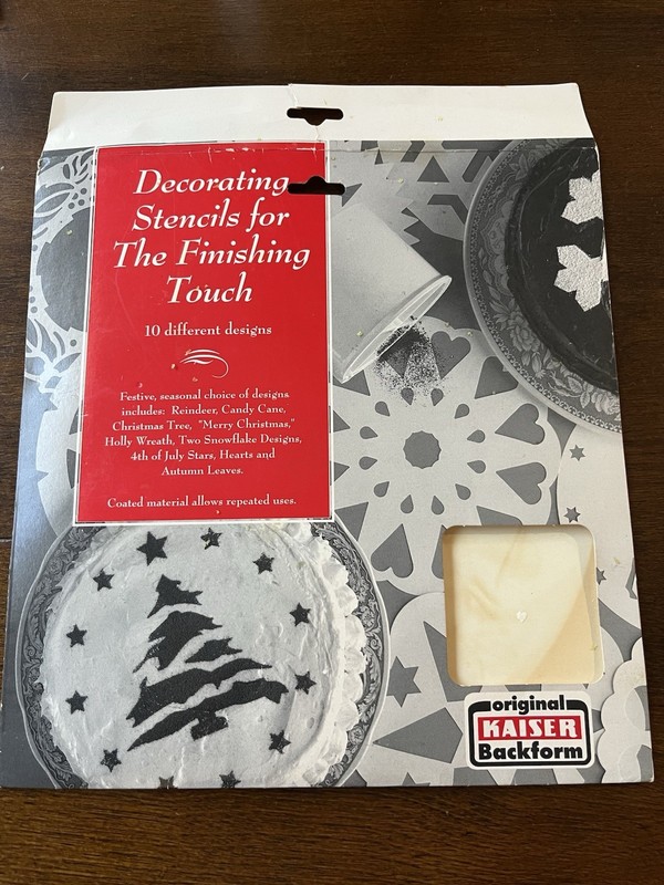 Vintage Original Kaiser Backform Cake Decorating Stencils Holiday Designs