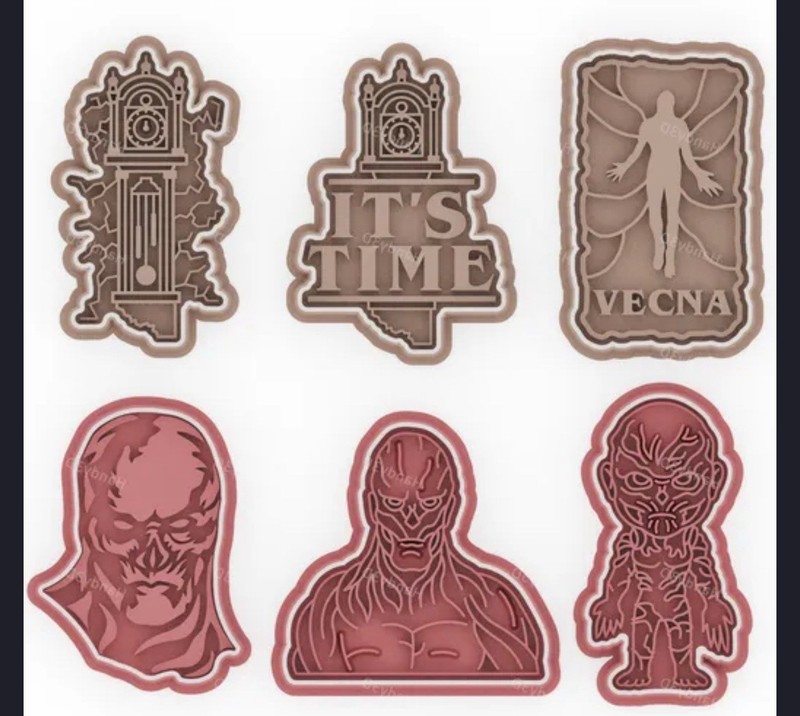 STRANGER THINGS VILLAIN COOKIE CUTTER set