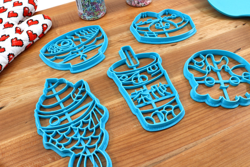 Asian Foods Set 1 Cookie Cutters - Bubble Tea, Taiyaki, Dumpling Trio, Takoyaki gallery