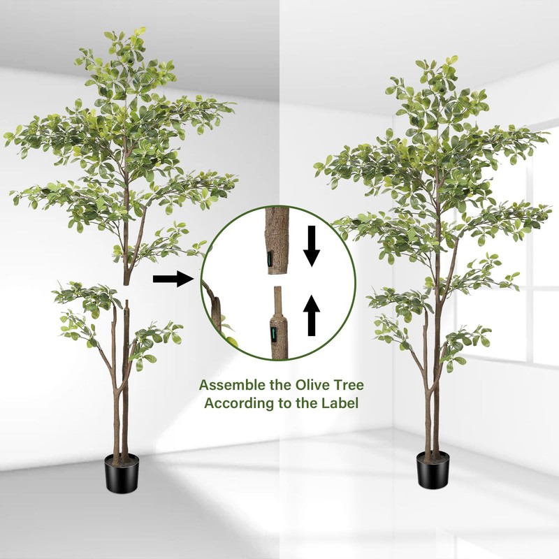 Phytree Black Olive Tree 6Ft Artificial Shady Lady Tree Natural Trunk And gallery