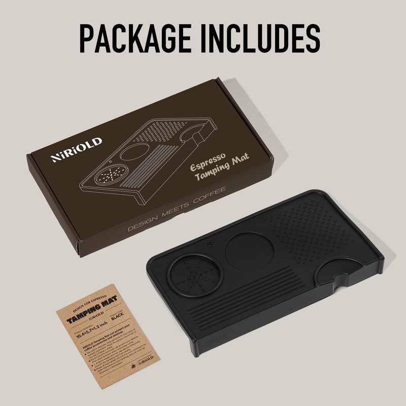 NiRiOLD Espresso Tamping Mat, Coffee Tamper Food Grade Normal, Black gallery