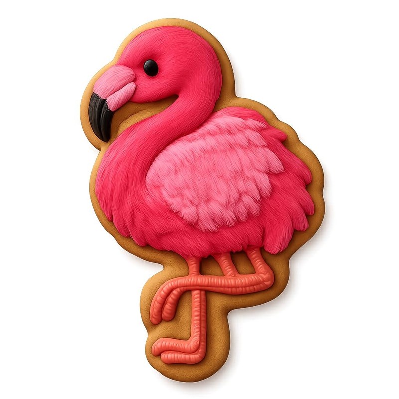 Fluffy Flamingo Cookie Cutter - 2.6x4" Fun Baking Set Premium Quality gallery