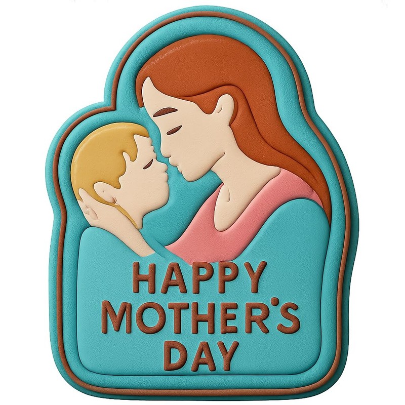 Mother's Day Card Cookie Cutter & Stamp, Fondant & Clay - 3.1x4" gallery
