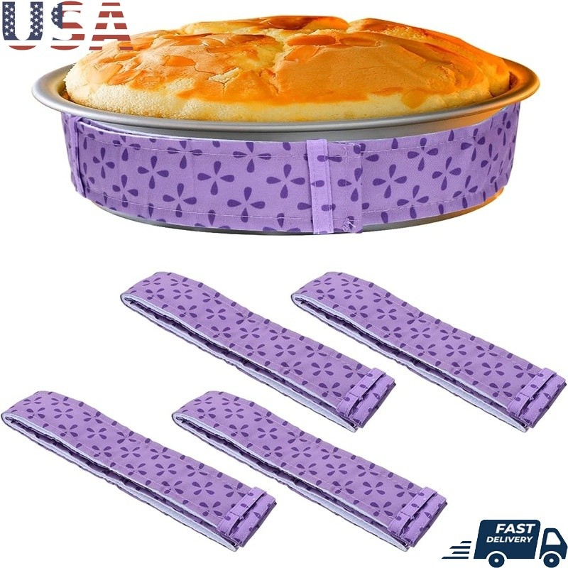 Heat Resistant Cake Strips Moisture Absorbing Baking Collars Tools Even Baking